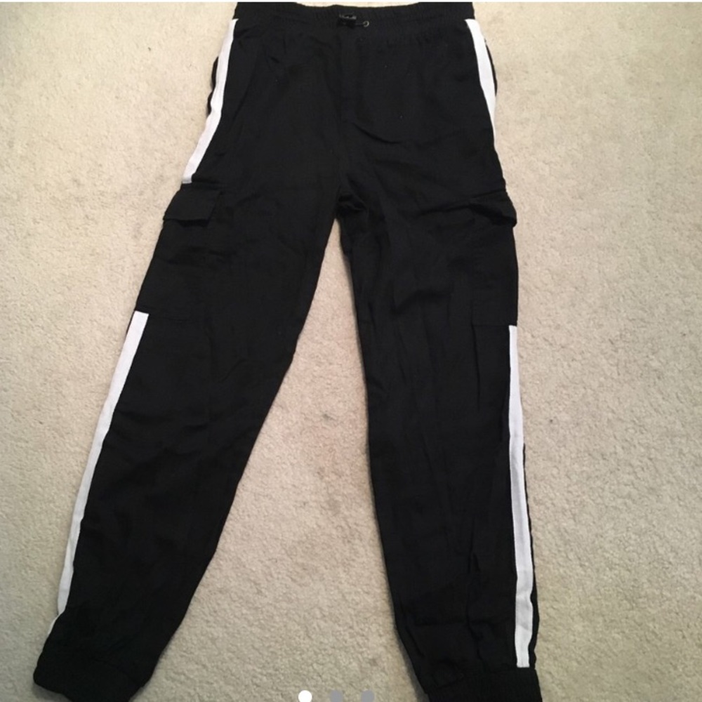really dope black and white cargo pants